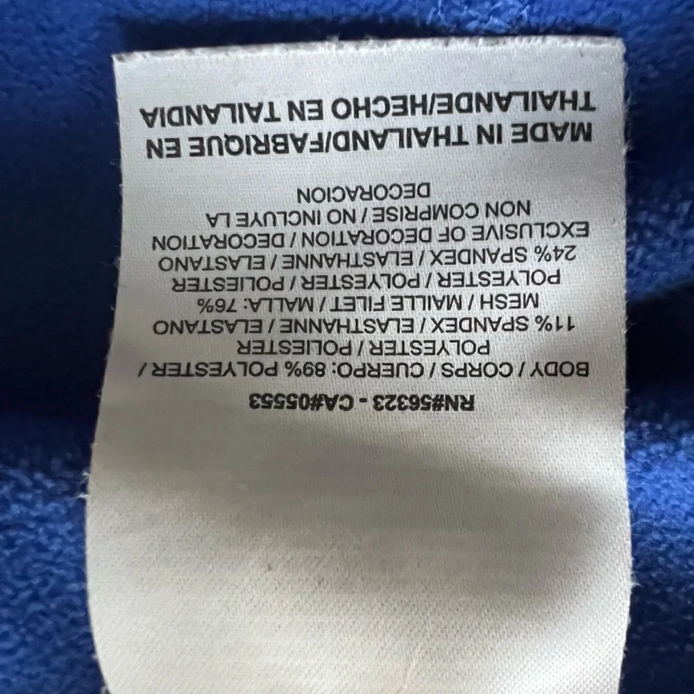 Nike Dri Fit Athletic Blue Half Zip Pullover Pocket Long Sleeve Hoodie Sz Large